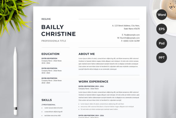 Download Clean Resume Template / CV - Premium Resources